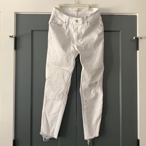 Levi skinny high rise white jeans